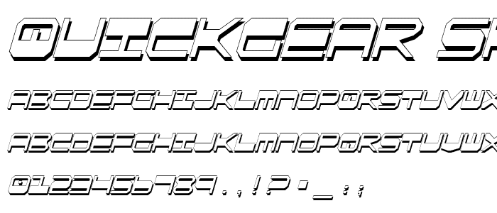 QuickGear Shadow ItalCon font